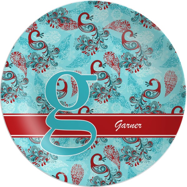 Custom Peacock Melamine Plate (Personalized)