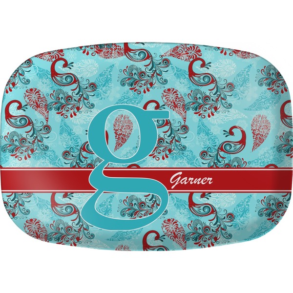Custom Peacock Melamine Platter (Personalized)