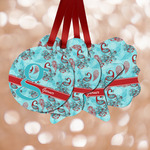 Peacock Metal Ornaments - Double Sided w/ Name and Initial