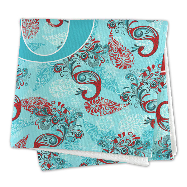 Peacock Microfiber Dish Rag - FOLDED (square)