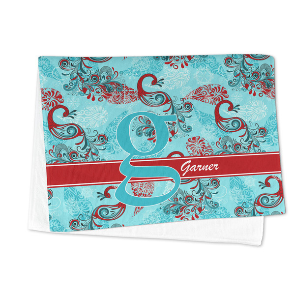 Peacock Microfiber Dish Towel - FOLDED HALF