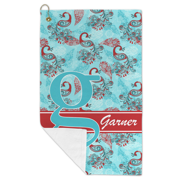 Peacock Microfiber Golf Towels - FOLD