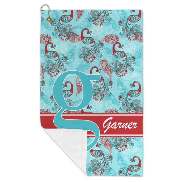 Peacock Microfiber Golf Towels - FOLD