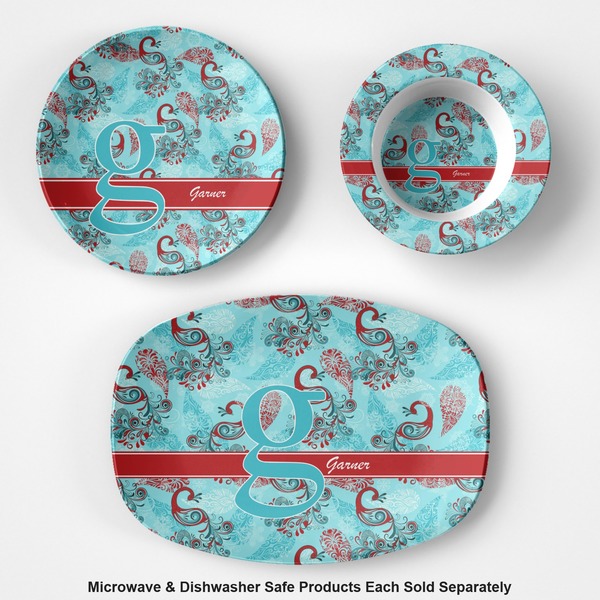Peacock Microwave & Dishwasher Safe CP Plastic Dishware - Group