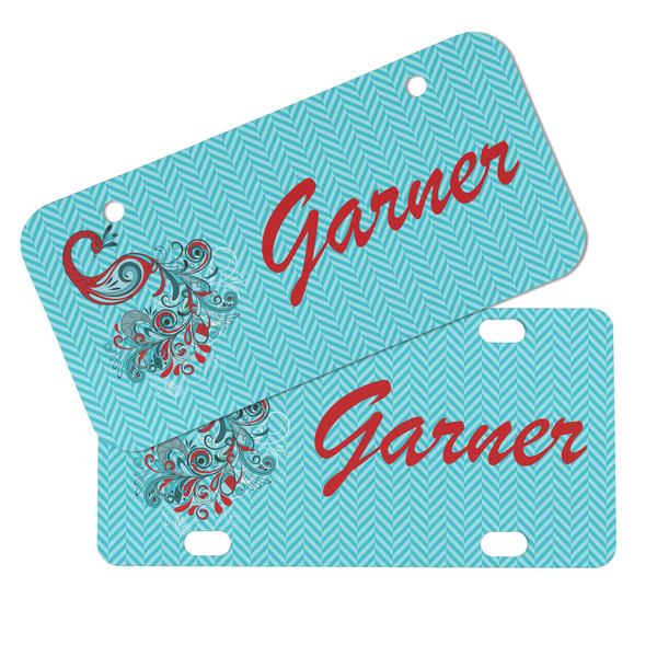 Peacock Mini License Plates - MAIN (4 and 2 Holes)