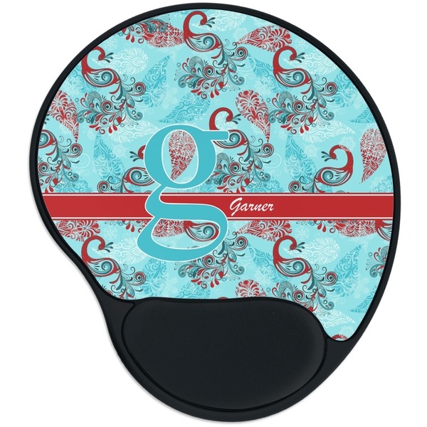 Custom Peacock Mouse Pad with Wrist Support