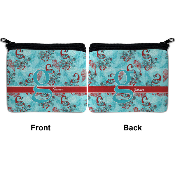 Peacock Neoprene Coin Purse - Front & Back (APPROVAL)