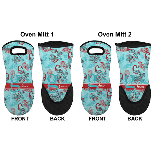 Peacock Neoprene Oven Mitt - Set of 2 - Approval