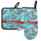 Peacock Left Oven Mitt & Pot Holder Set w/ Name and Initial