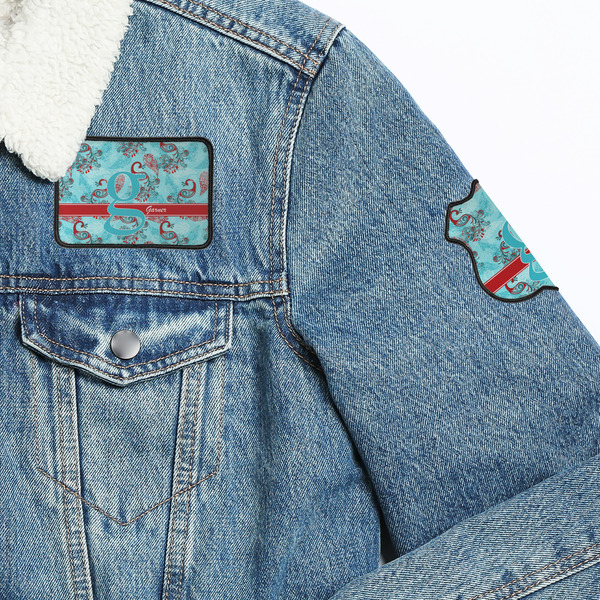 Peacock Patches Lifestyle Jean Jacket Detail