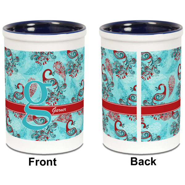 Peacock Pencil Holder - Blue - approval