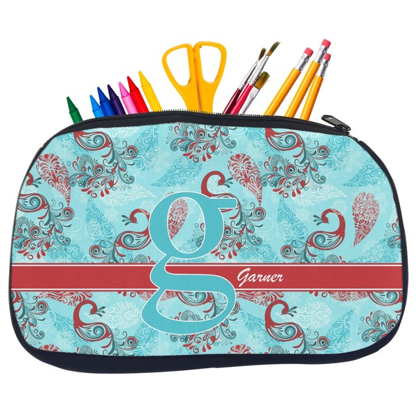 Peacock Pencil / School Supplies Bags - Medium