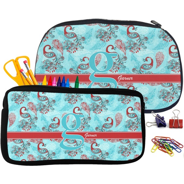 Peacock Pencil / School Supplies Bags Small and Medium