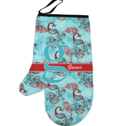 Peacock Left Oven Mitt (Personalized)