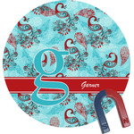 Peacock Round Fridge Magnet (Personalized)