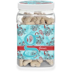 Peacock Dog Treat Jar (Personalized)