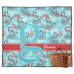 Peacock Outdoor Picnic Blanket (Personalized)