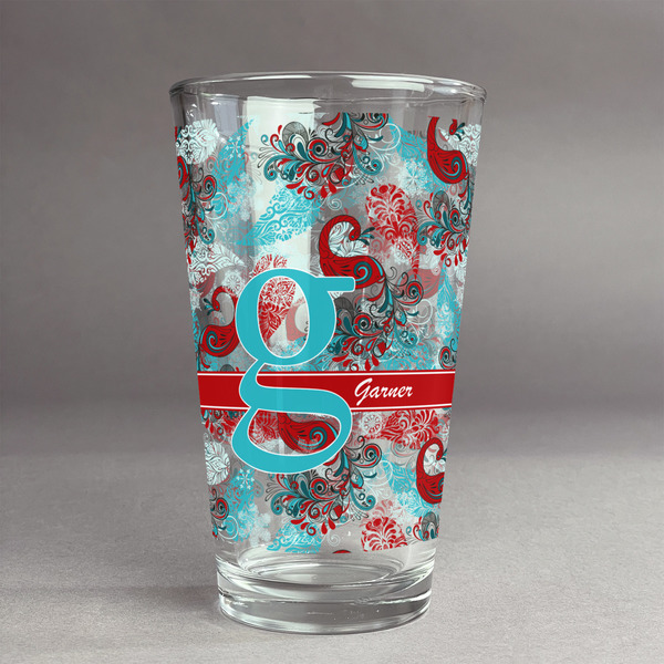 Custom Peacock Pint Glass - Full Print (Personalized)