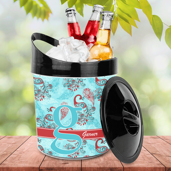 Peacock Plastic Ice Bucket - LIFESTYLE