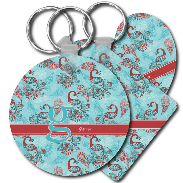 Custom Peacock Plastic Keychain (Personalized)