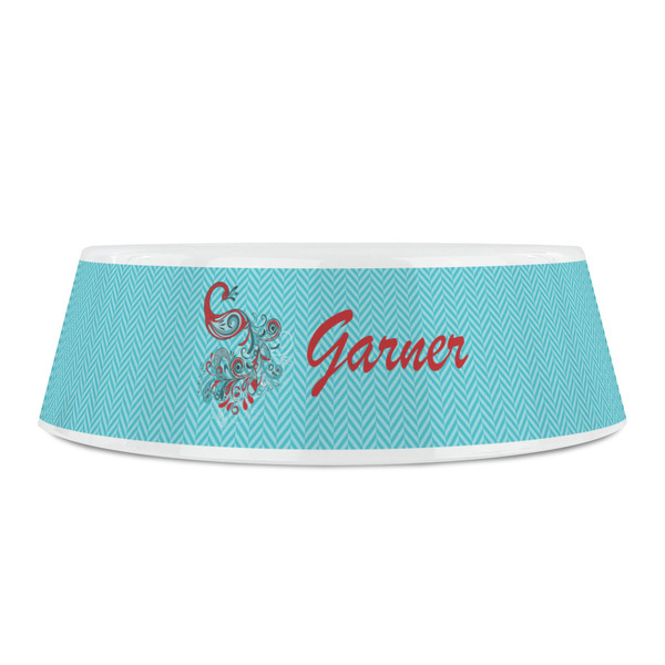 Peacock Plastic Pet Bowls - Small - FRONT