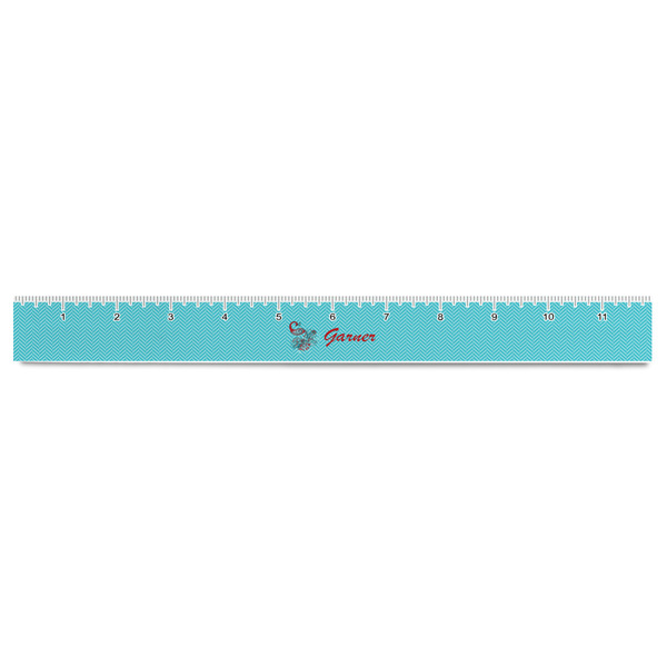 Peacock Plastic Ruler - 12" - FRONT