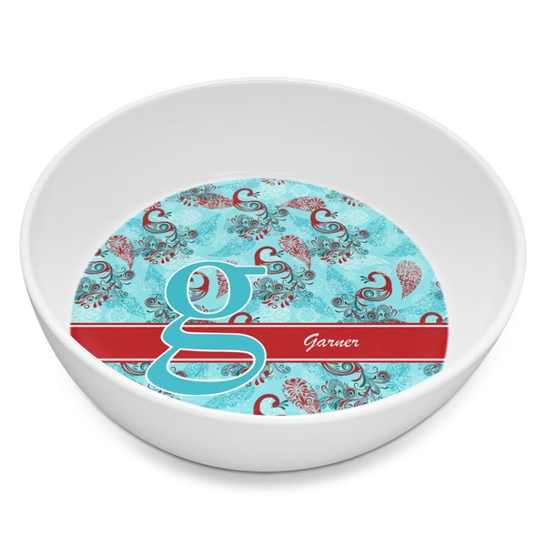 Custom Peacock Melamine Bowl - 8 oz (Personalized)