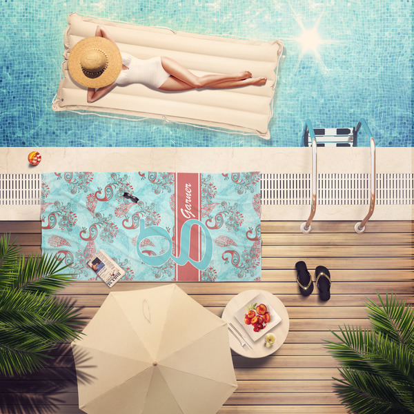 Peacock Pool Towel Lifestyle