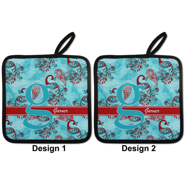 Peacock Pot Holders - Set of 2 APPROVAL