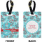 Peacock Rectangle Luggage Tag (Front + Back)