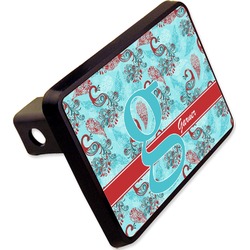 Peacock Rectangular Trailer Hitch Cover - 2" (Personalized)