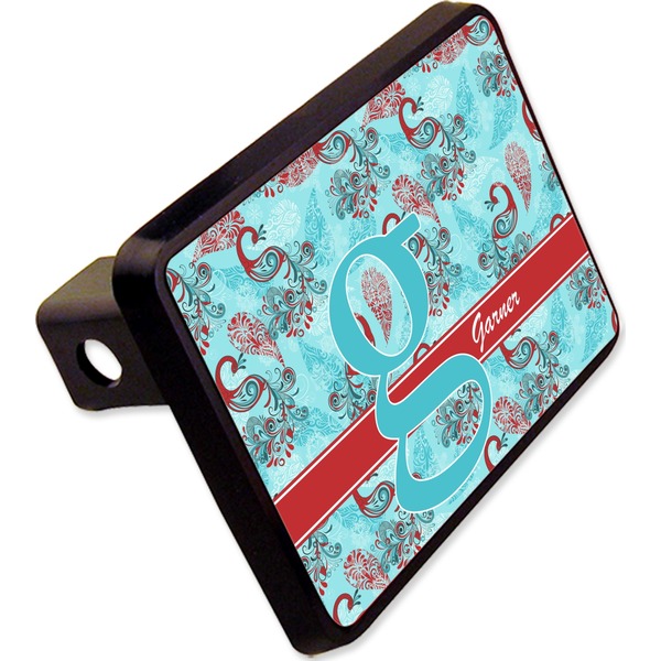 Custom Peacock Rectangular Trailer Hitch Cover - 2" (Personalized)
