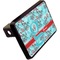 Peacock Rectangular Car Hitch Cover w/ FRP Insert (Angle View)
