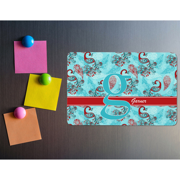 Peacock Rectangular Fridge Magnet - LIFESTYLE