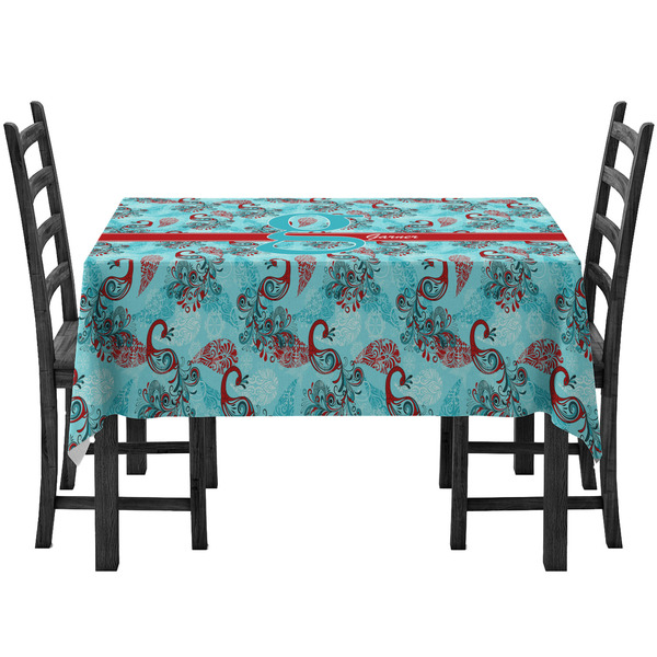Peacock Rectangular Tablecloths - Side View