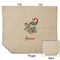 Peacock Reusable Cotton Grocery Bag - Front & Back View