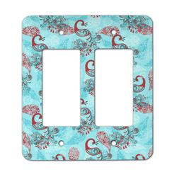 Peacock Rocker Style Light Switch Cover - Two Switch