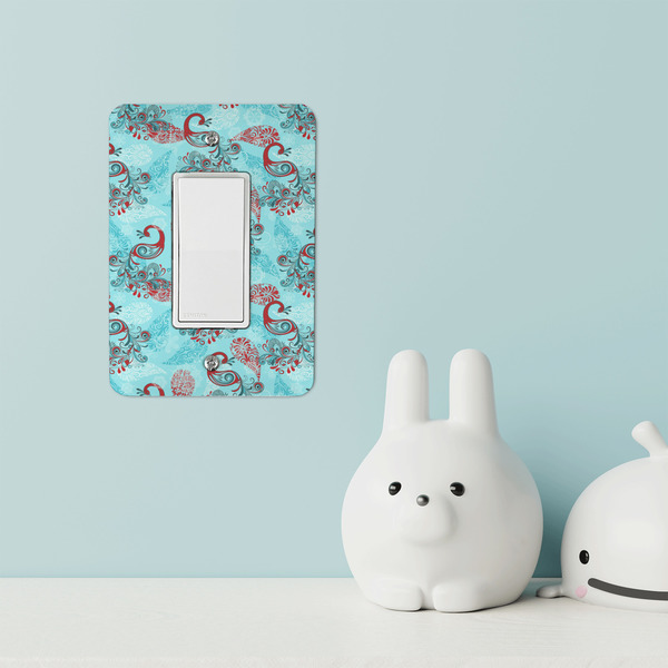 Peacock Rocker Light Switch Covers - Single - IN CONTEXT
