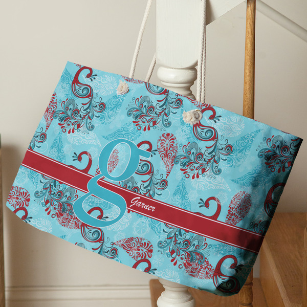 Peacock Large Rope Tote - Life Style