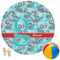 Peacock Round Beach Towel (Personalized)