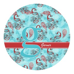 Peacock Round Decal - XLarge (Personalized)