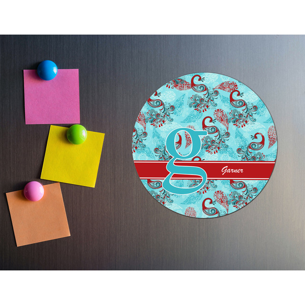Peacock Round Fridge Magnet - LIFESTYLE