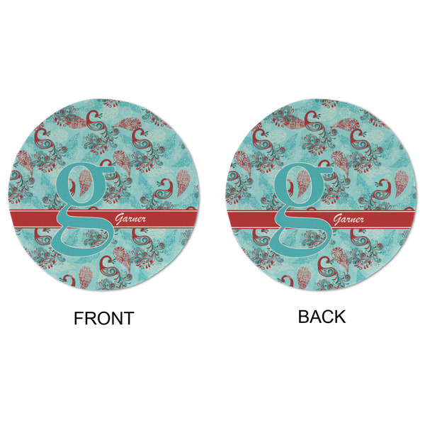 Peacock Round Linen Placemats - APPROVAL (double sided)