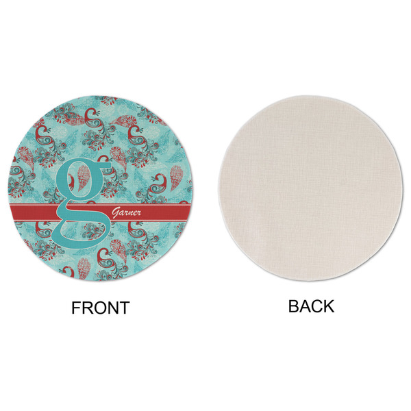 Peacock Round Linen Placemats - APPROVAL (single sided)