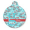 Peacock Round Pet ID Tag - Large - Front