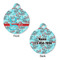 Peacock Round Pet Tag - Front & Back