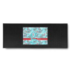 Peacock Rubber Bar Mat (Personalized)