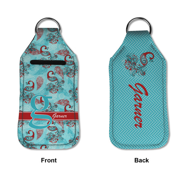 Peacock Sanitizer Holder Keychain - Large APPROVAL (Flat)