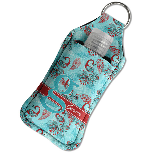 Peacock Sanitizer Holder Keychain - Large in Case