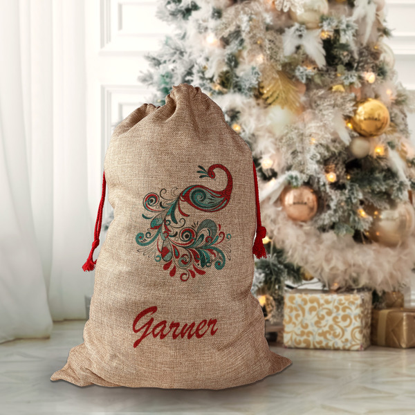 Peacock Santa Bag - Lifestyle